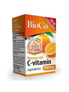 BioCo Narancs ízű C-vitamin 500 mg rágótabletta 100 db