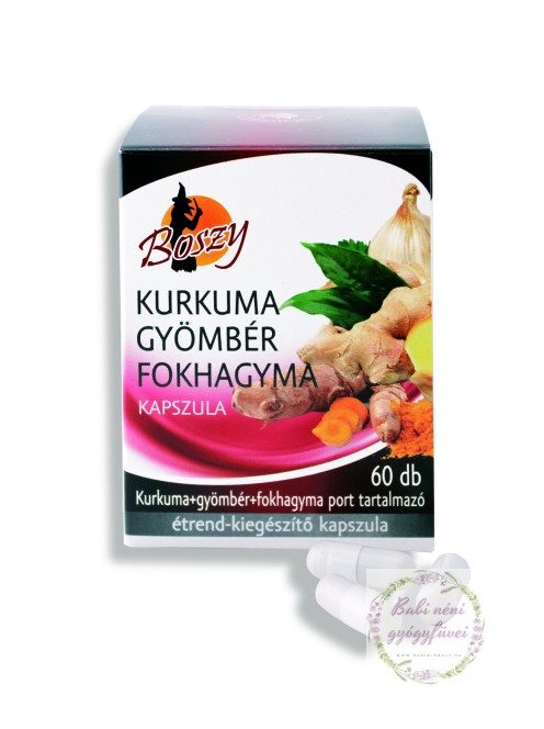 Kurkuma-gyömbér-fokhagyma kapszula 60db