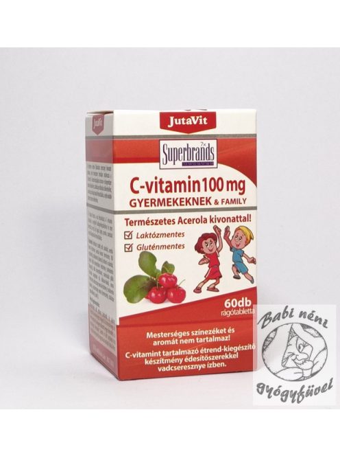 JutaVit C-vitamin 100mg Természetes Acerola kivonattal 60db