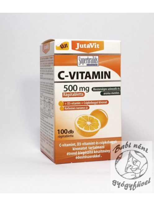 JutaVit C-vitamin 500mg 100 db-os narancs ízű rágótabletta