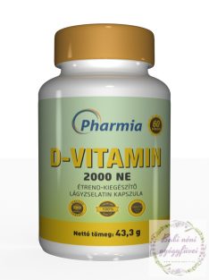 Pharmia D-vitamin 2000NE, 60 lágyzselatin