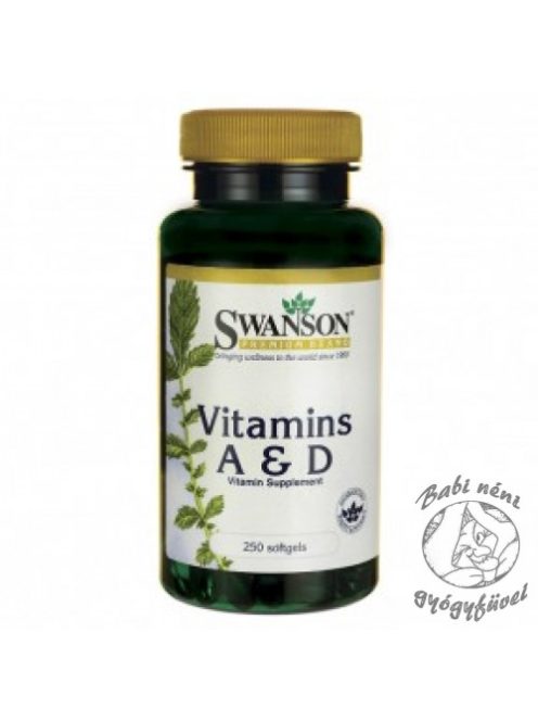 Swanson A-vitamin és D-vitamin – 250 db kapszula