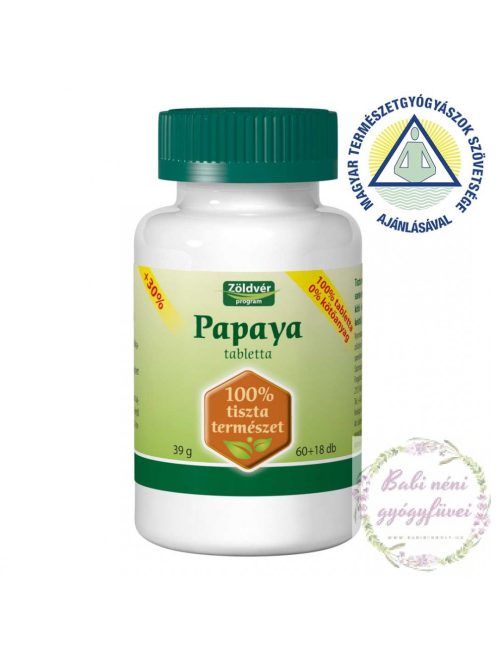 Papaya tabletta (60+18db-os)